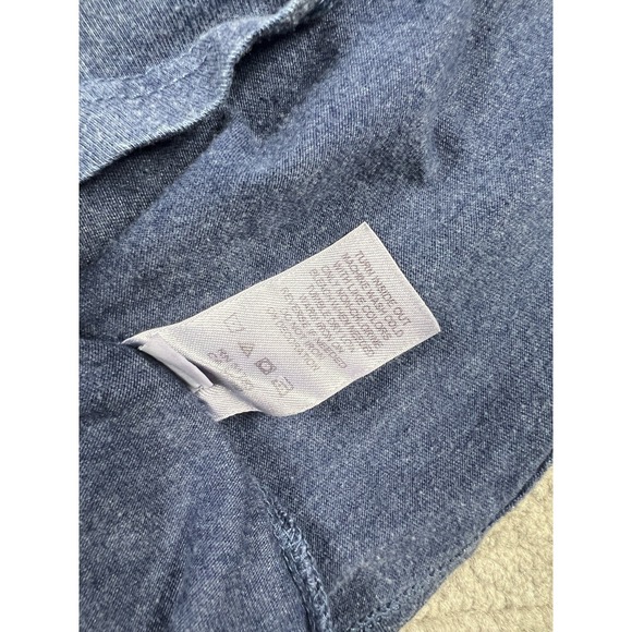 Maurices Top Womens XL Blue Short Sleeve Embellished Made in USA Cotton Blend - Picture 12 of 13